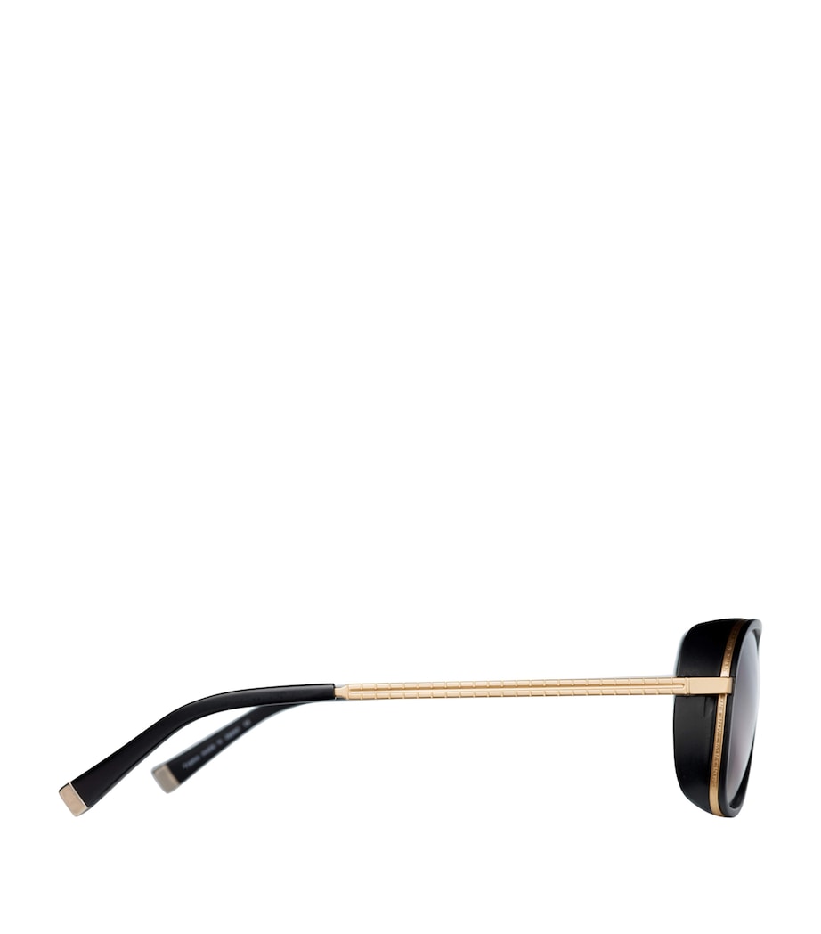 Cross-Bar Sunglasses MATTE GOLD PLATE Image 2