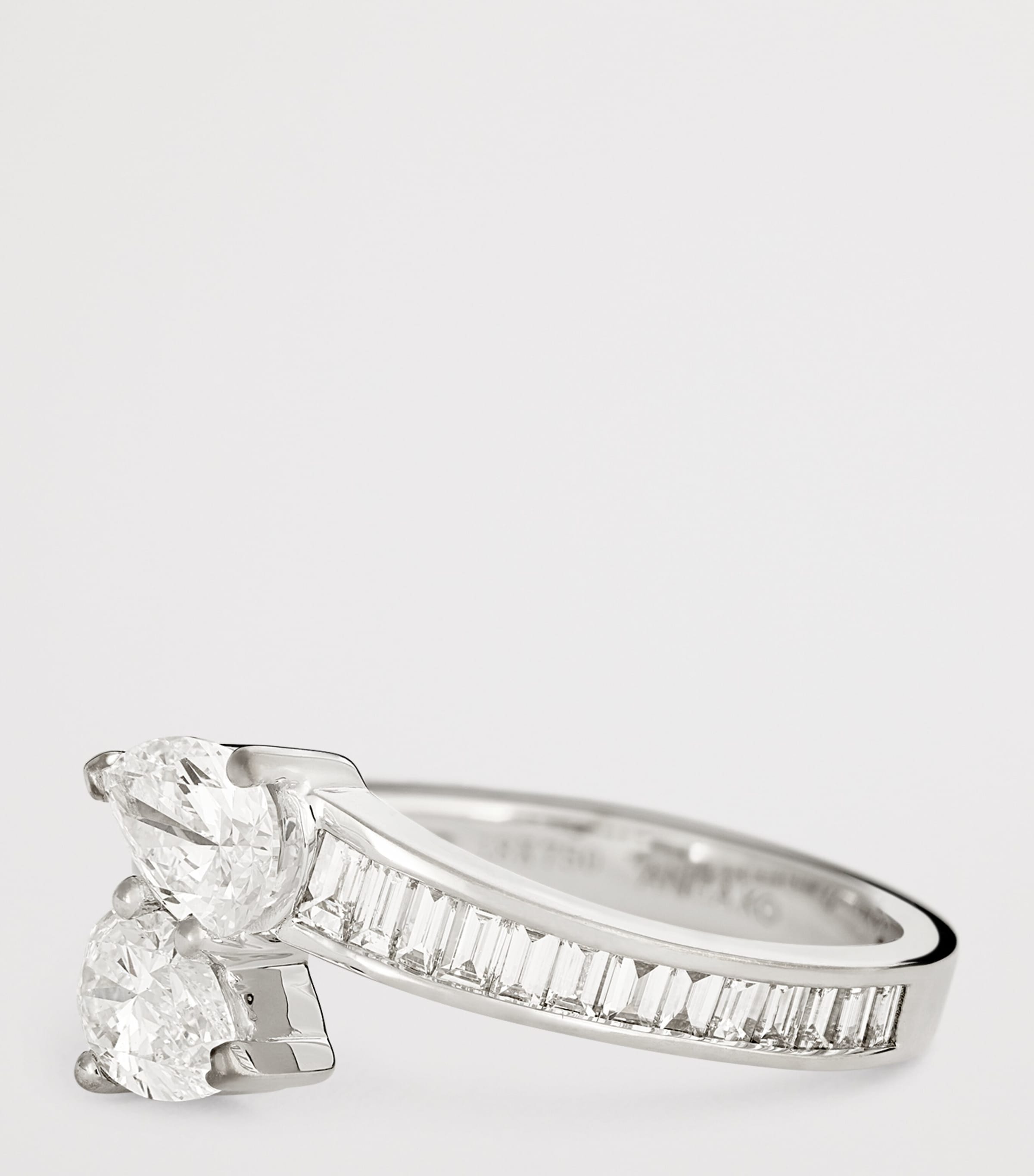 White Gold and Diamond  Saturn Ring WHITE GOLD Image 6