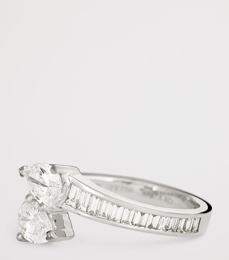 White Gold and Diamond  Saturn Ring WHITE GOLD Image 6