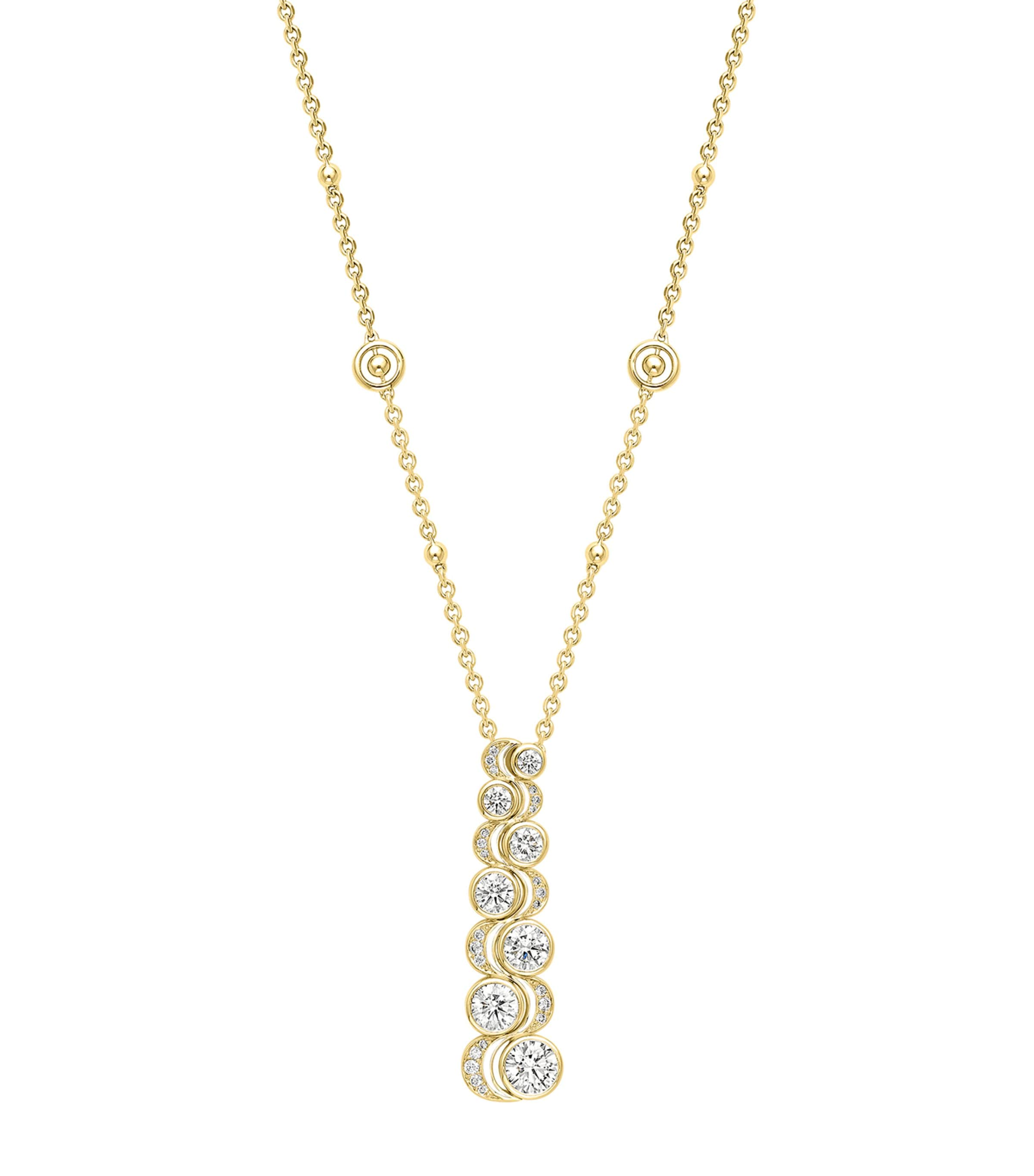 Boodles Yellow Gold And Diamond Over The Moon Necklace