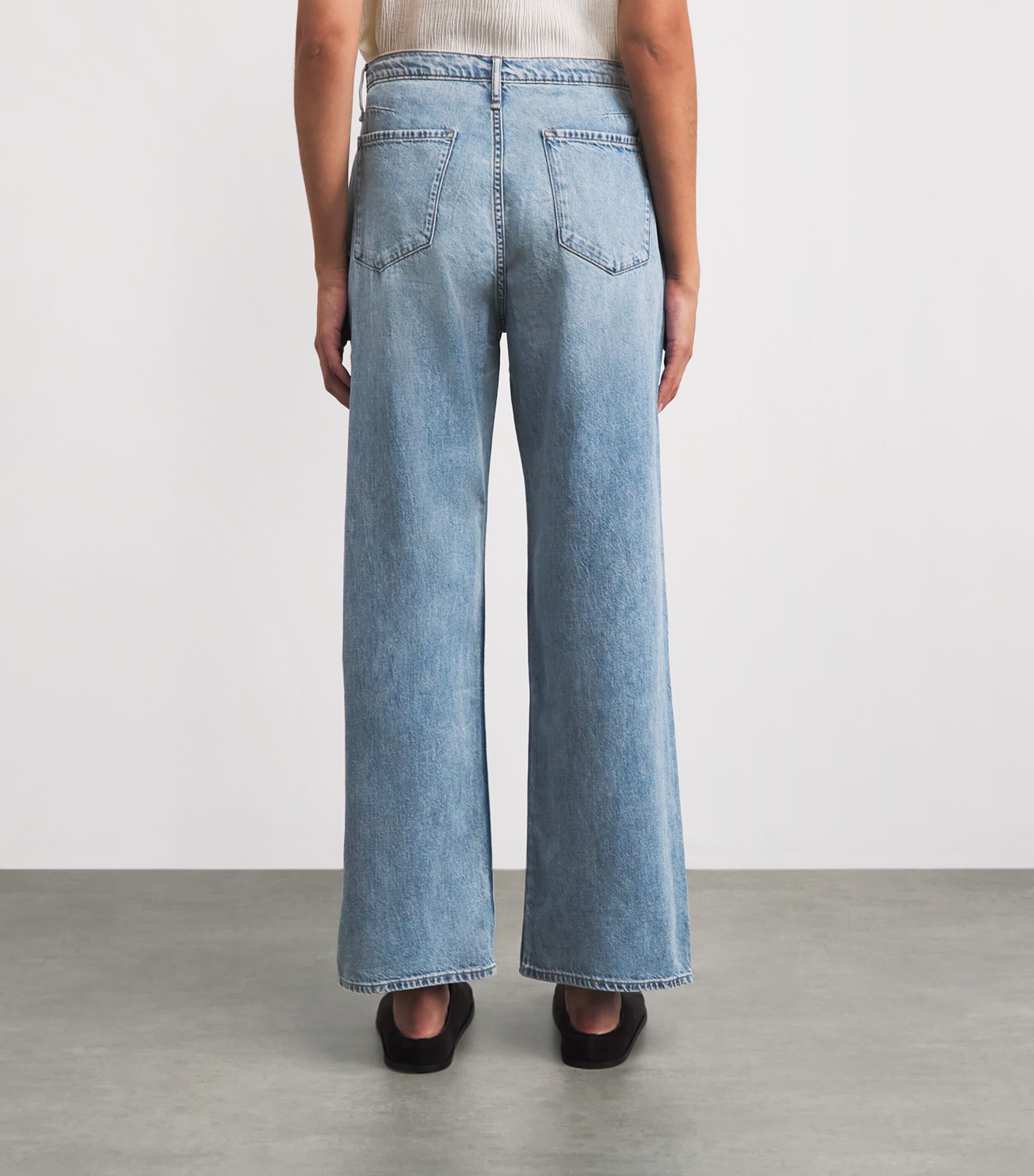 Rag & Bone Womens Drawstring Phoebe Wide-Leg Jeans Everglade Image 5