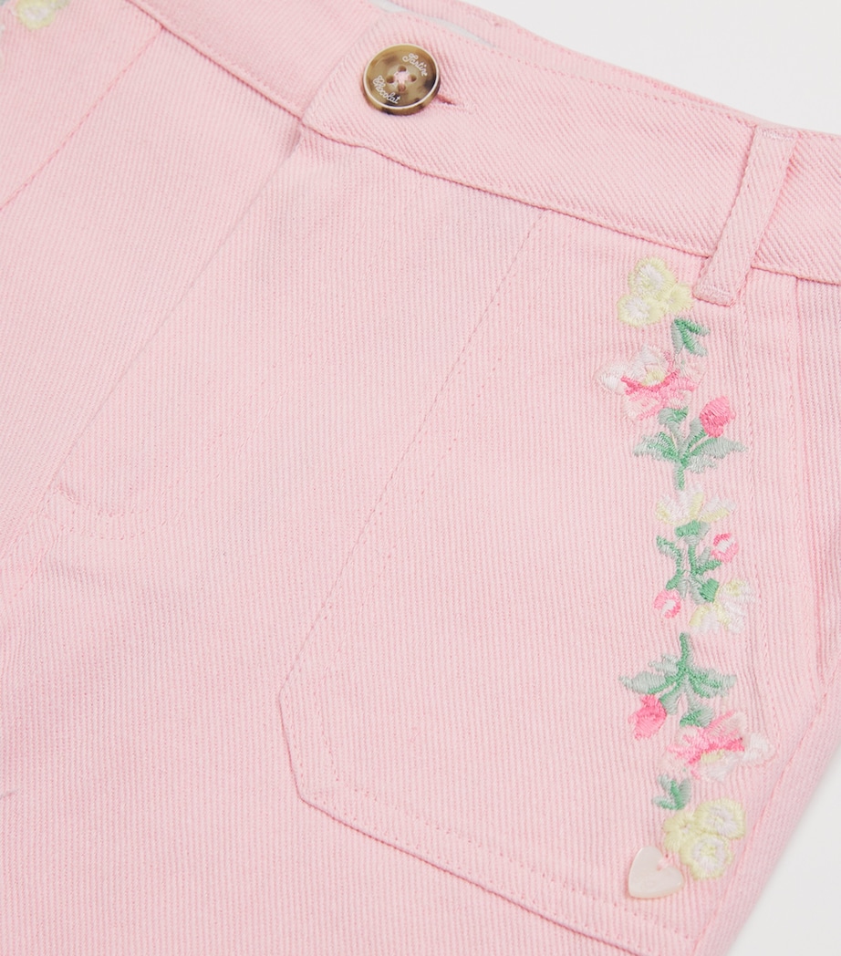 Cotton Floral Embroidered Chinos (2-12 Years) 32AZALÉE Image 3