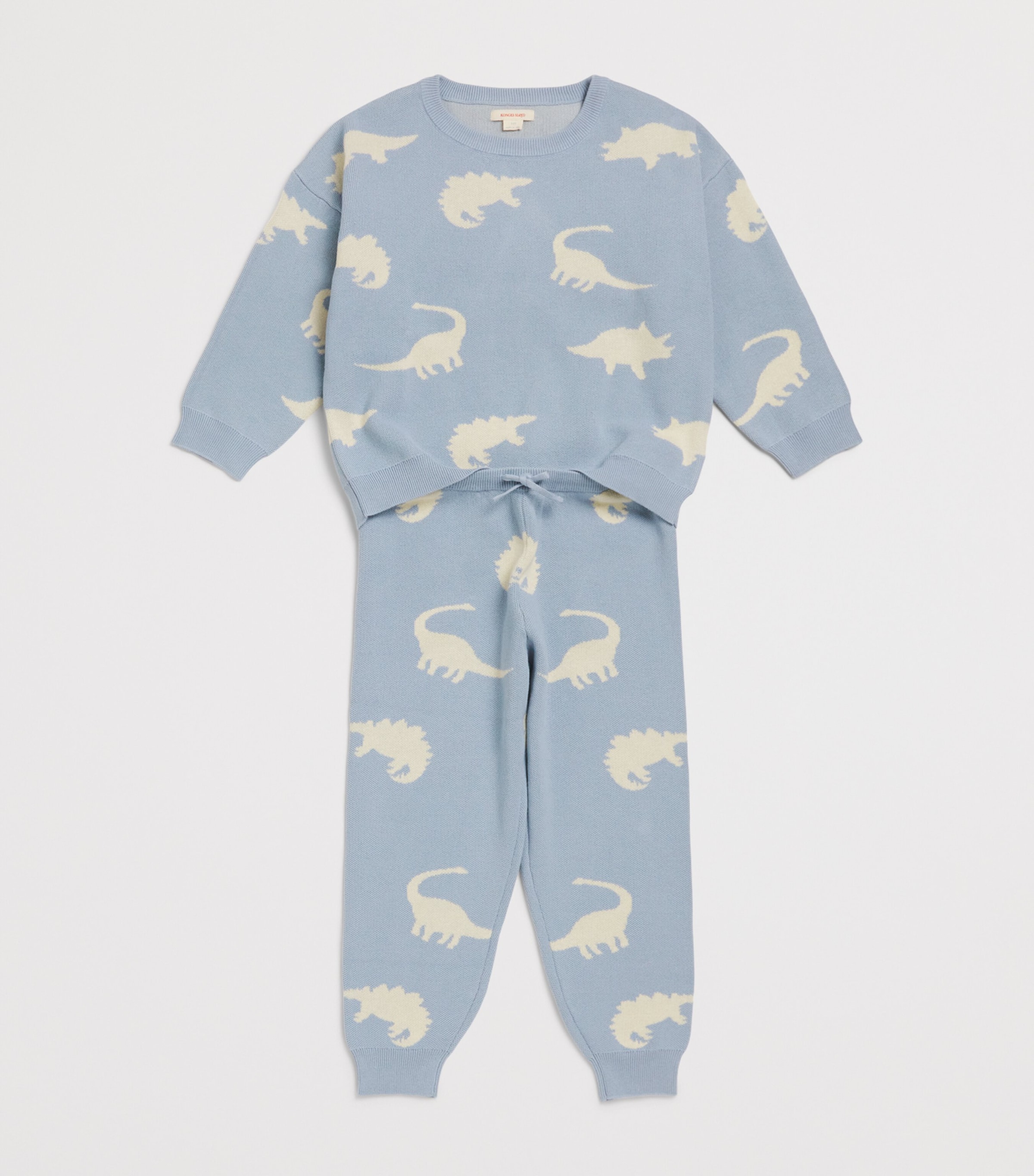 KONGES SLOJD Dinosaur Print Sweater (5-10 Years) Mist Image 3