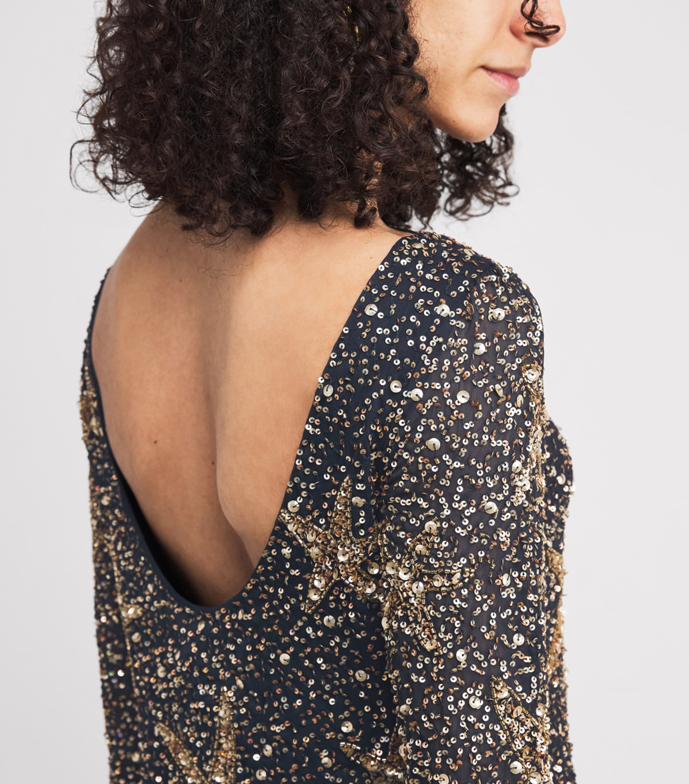 Sequinned Starfish Mini Dress STARFISH EMBL NAVY Image 6