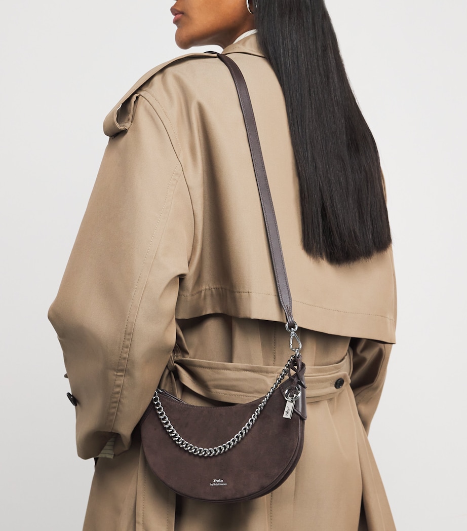 Small Suede Polo ID Shoulder Bag CHOCOLATE/TOBACCO Image 2