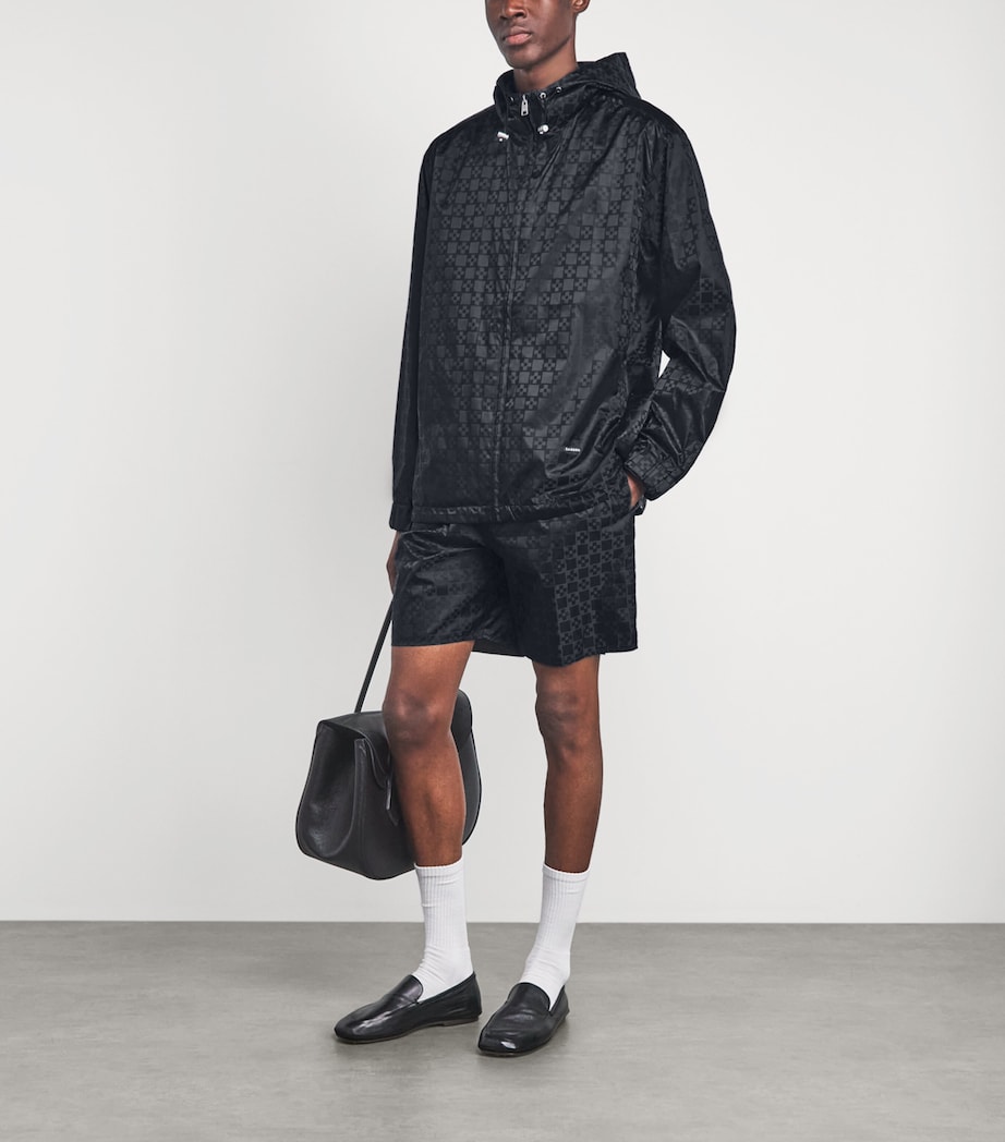 Sandro Paris Mens Technical Fabric Jacquard Jacket Dark Grey Image 2