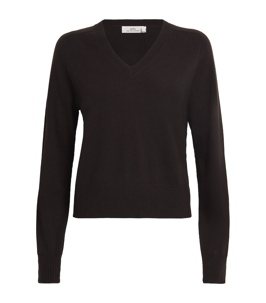 Cashmere V-Neck Holyhead Sweater BROWN WOOD Image 1