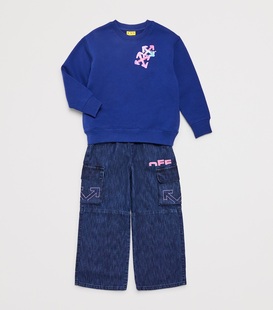 Off-White Kids Watercolour Arrow Sweatshirt (4-12+ Years) Multi Image 3