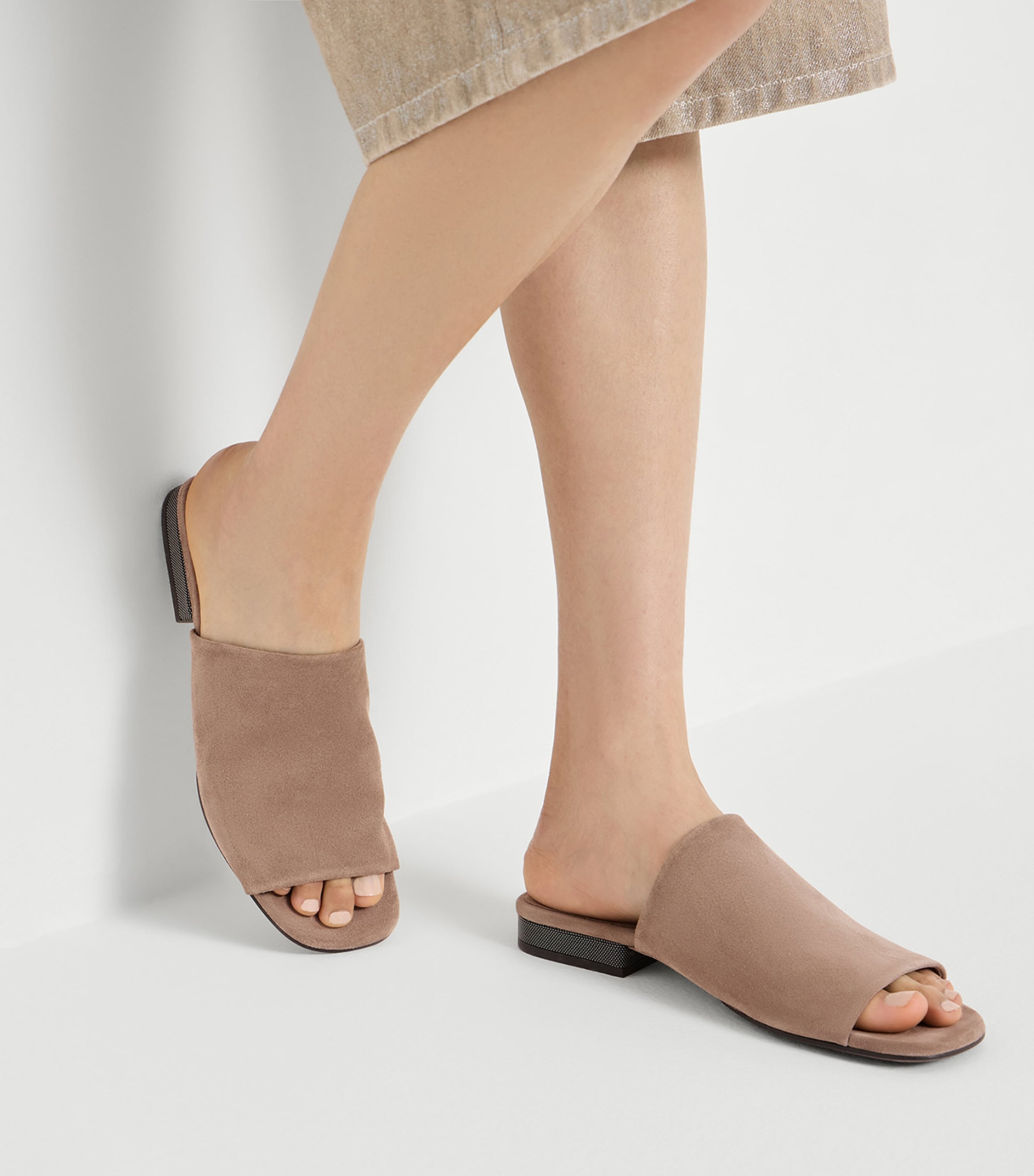 Suede Open-Toe Mules C8849 Image 4