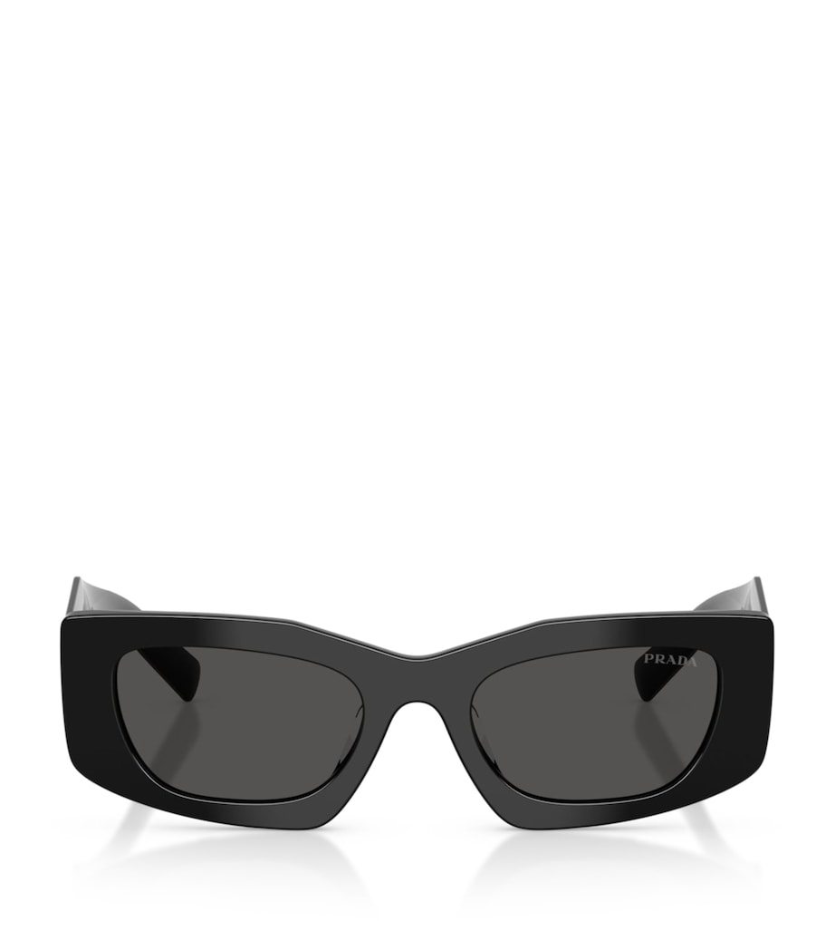 Prada Irregular Rectangle Sunglasses Black Image 1