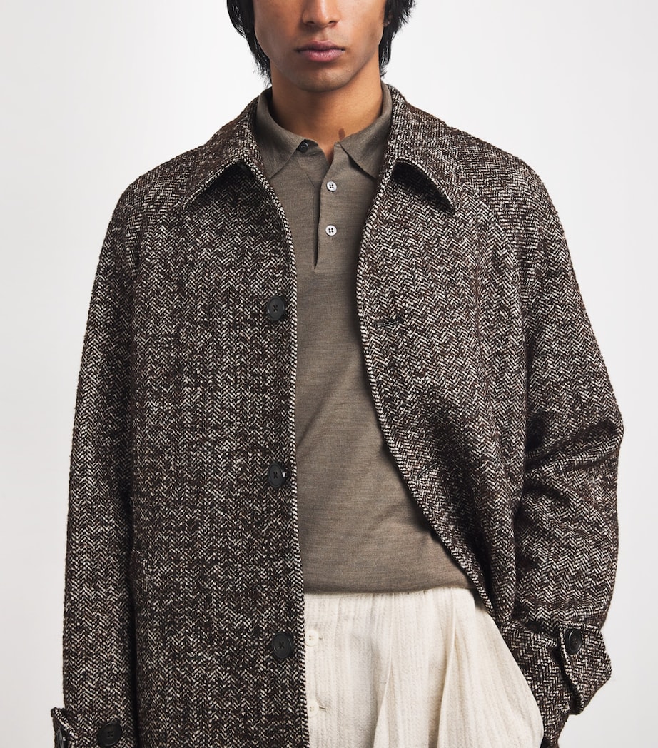 Virgin Wool Long-Sleeve Polo Shirt 420 Image 6