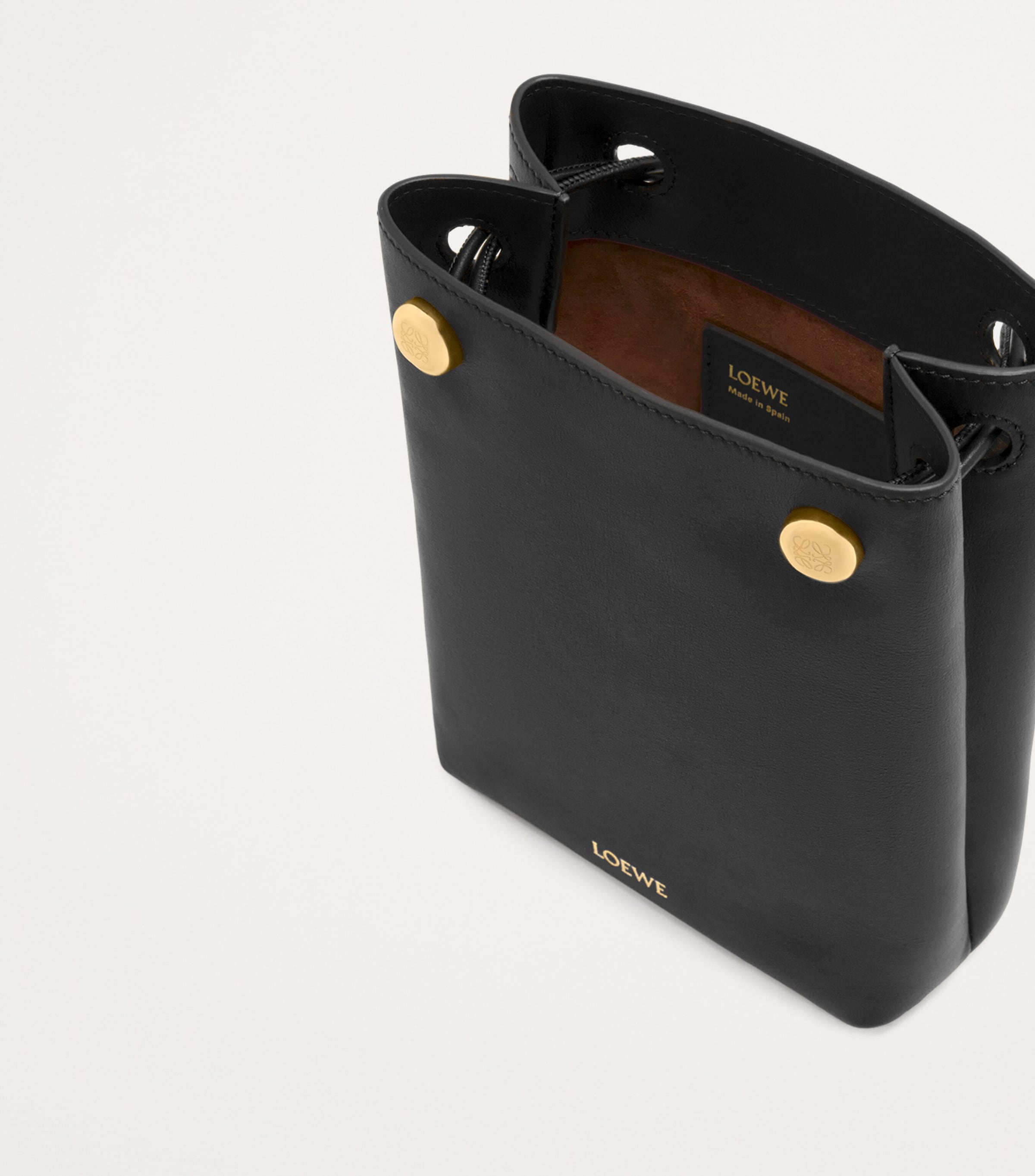 Leather Pebble Cross-Body Bag BLACK Image 5