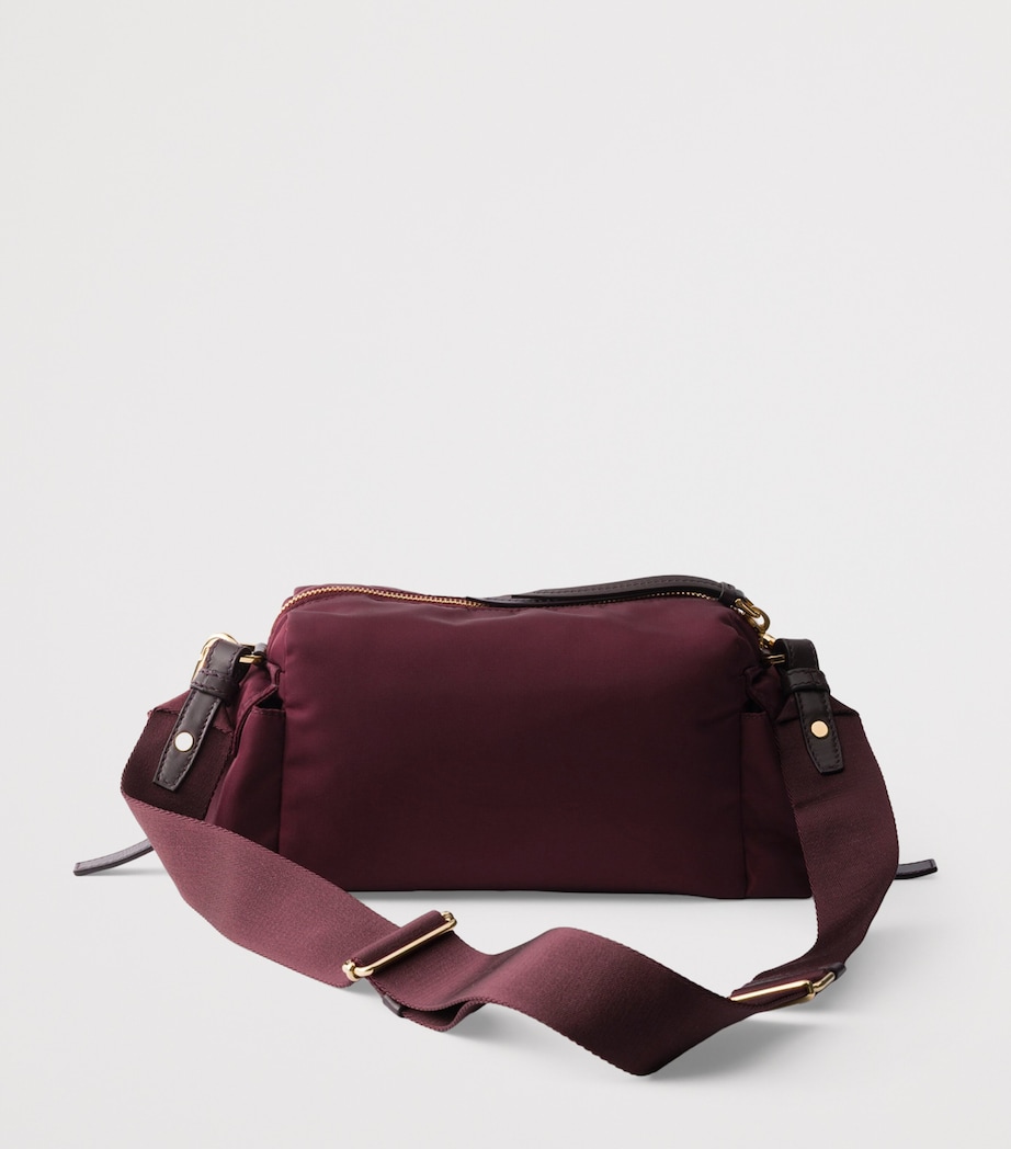 Prada Small Re-Nylon & Leather Explore Bag Burgundy Image 3