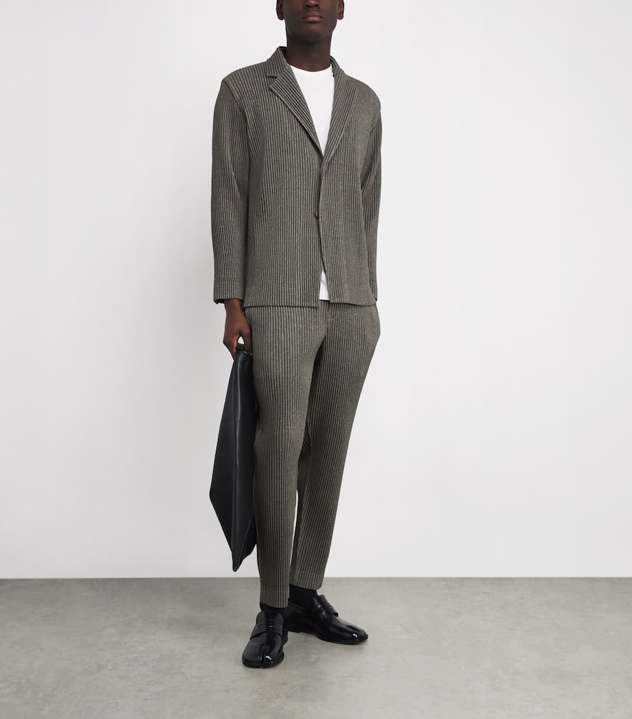 Wool-Effect Pleated Blazer 12-GRAY Image 2