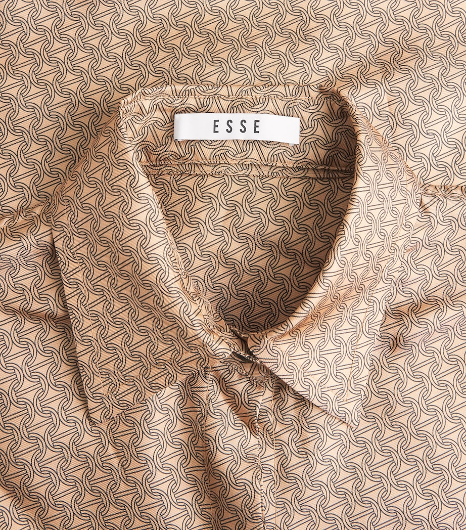ESSE Studios Womens Silk Printed Linka Shirt Almond Linka Image 6
