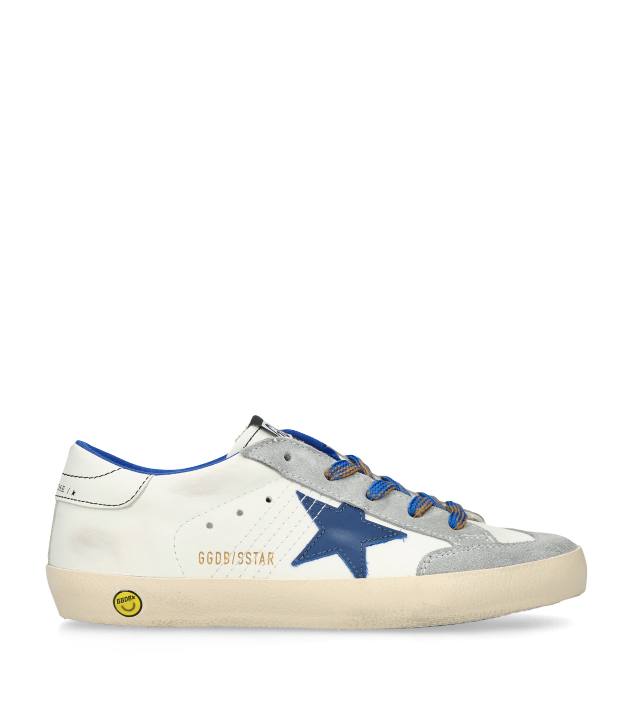 Golden Goose Leather Super Star Sneakers White/navy Image 1