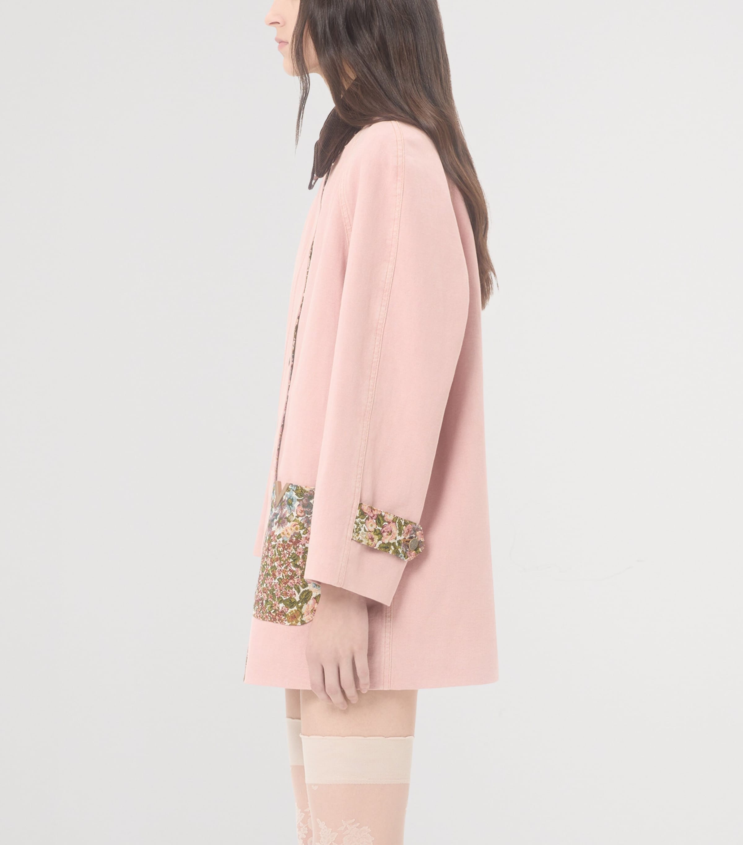 Cotton-Linen Denim Barn Jacket O45 Image 3