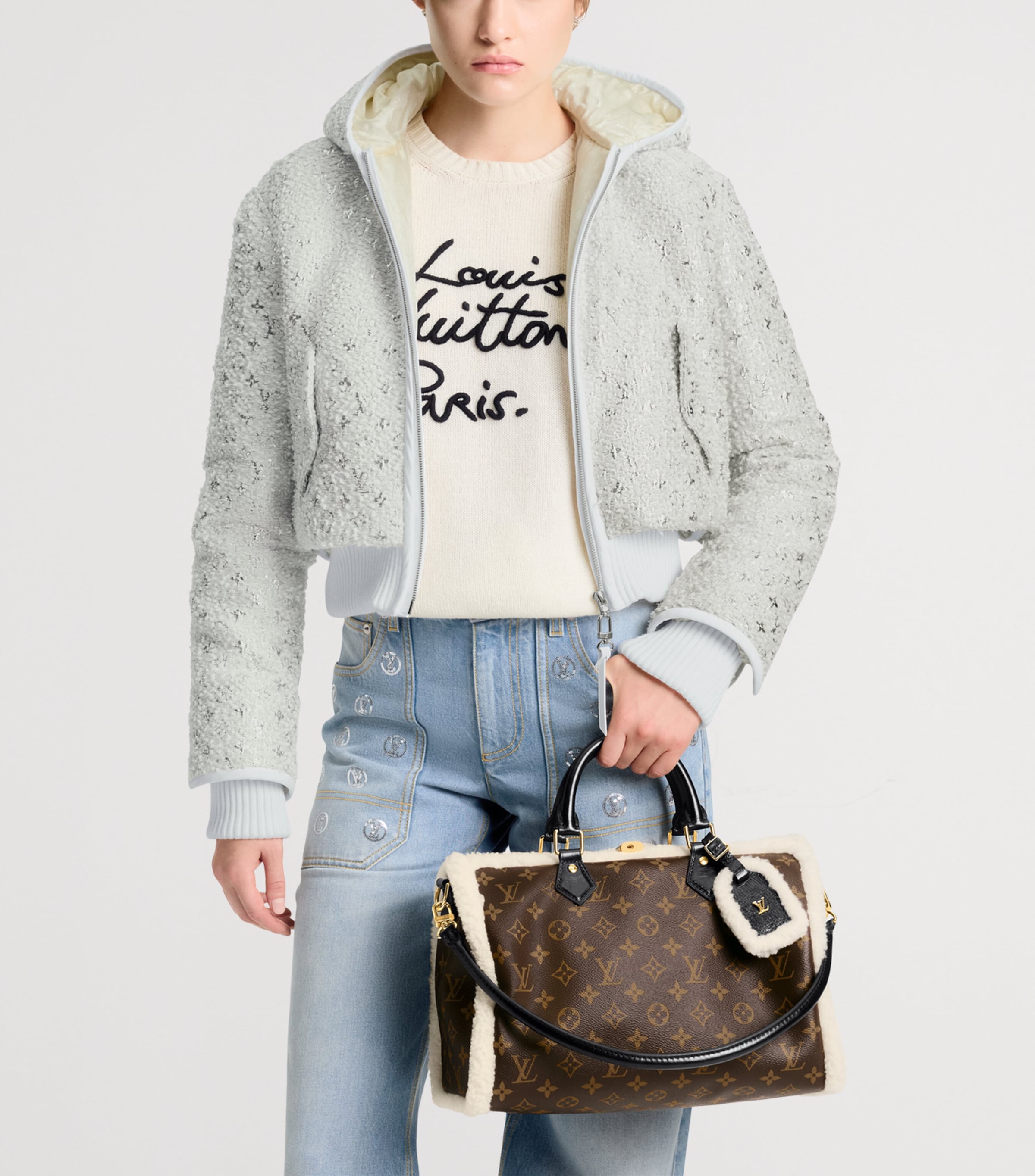 Canvas Speedy Soft 30 Teddy Shoulder Bag MONOGRAM SHEARLING Image 6