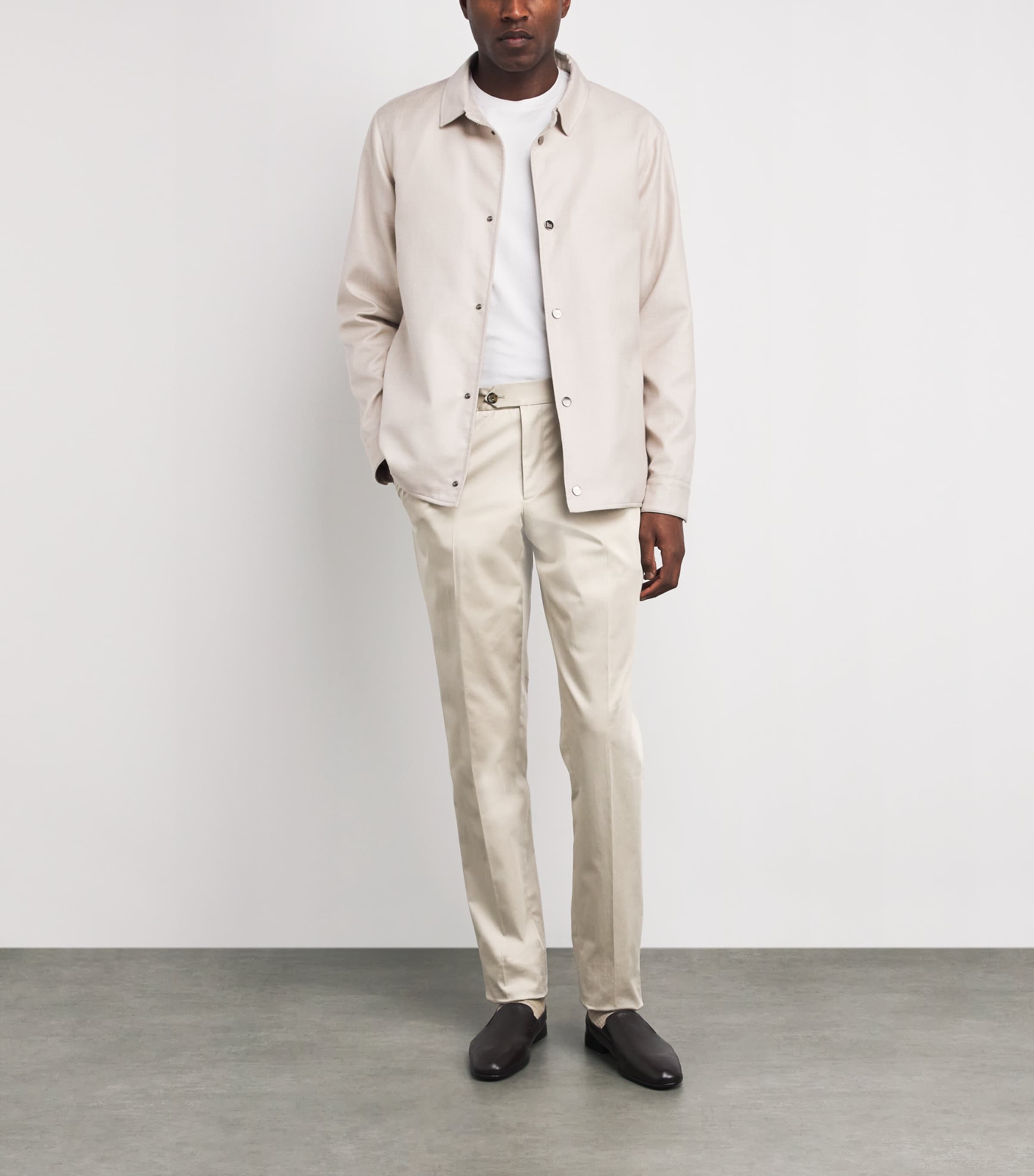 Stretch-Cotton Tailored Trousers 250 CAMEL Image 2