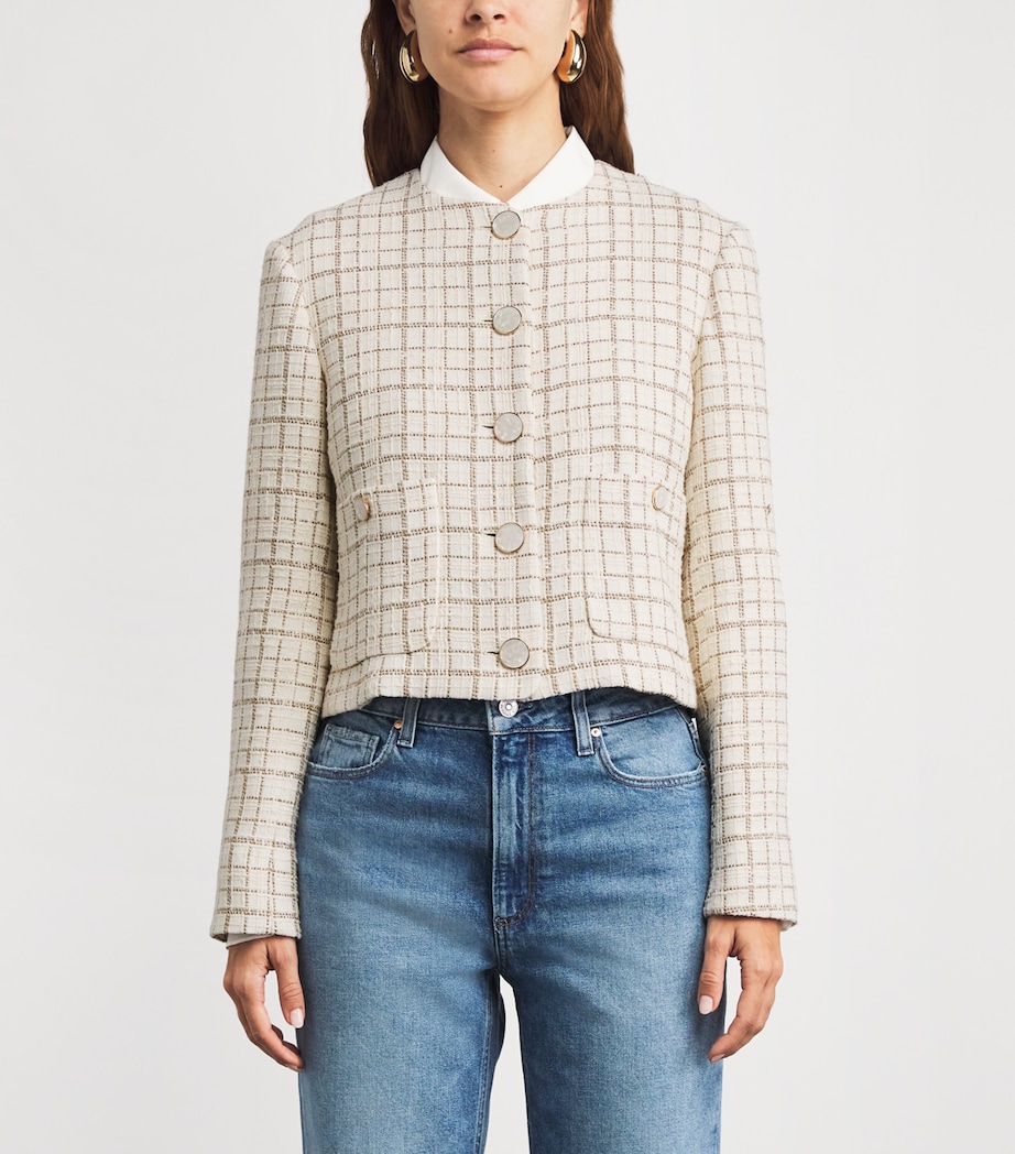 Metallic Tweed Andrea Jacket W0309 DOVE/GOLD LURX Image 3