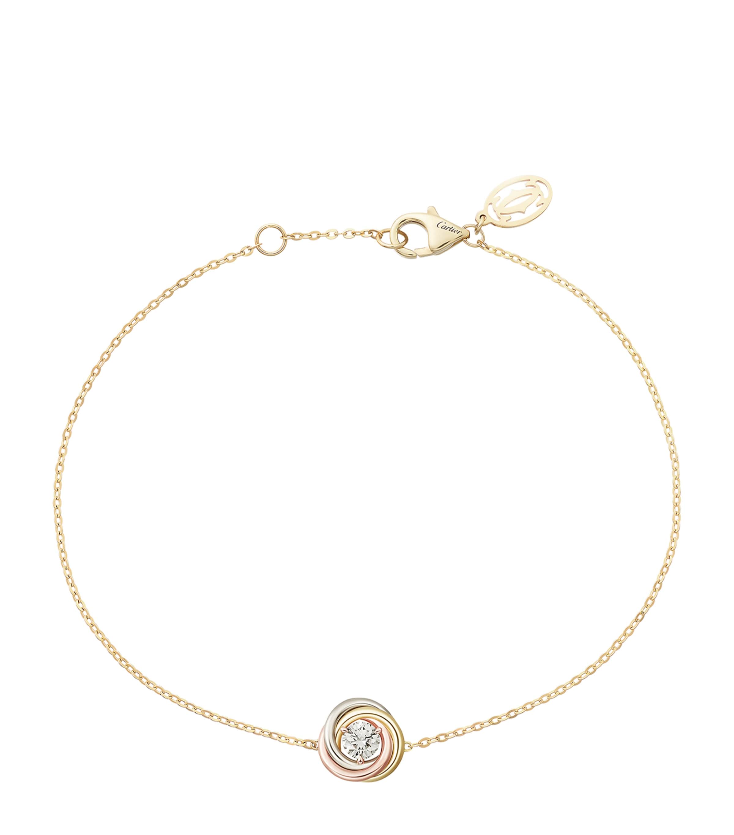 Mixed Gold and Diamond Trinity Bracelet MIXED GOLD Image 1