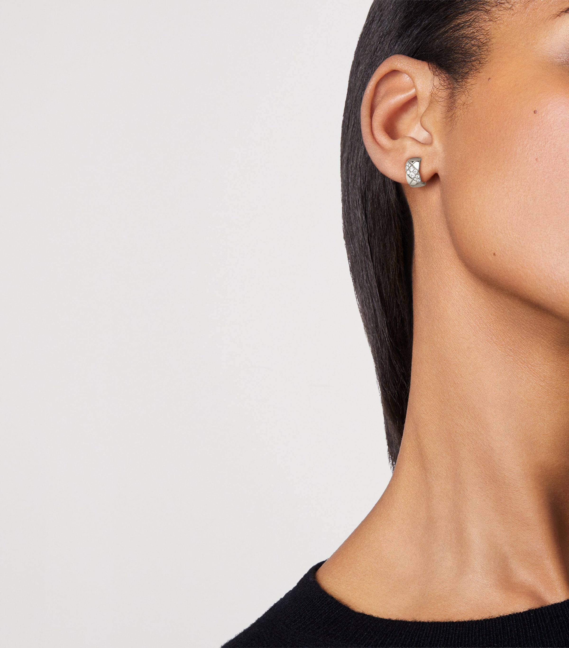 White Gold and Diamonds Coco Crush Earrings WHITE GOLD Image 2