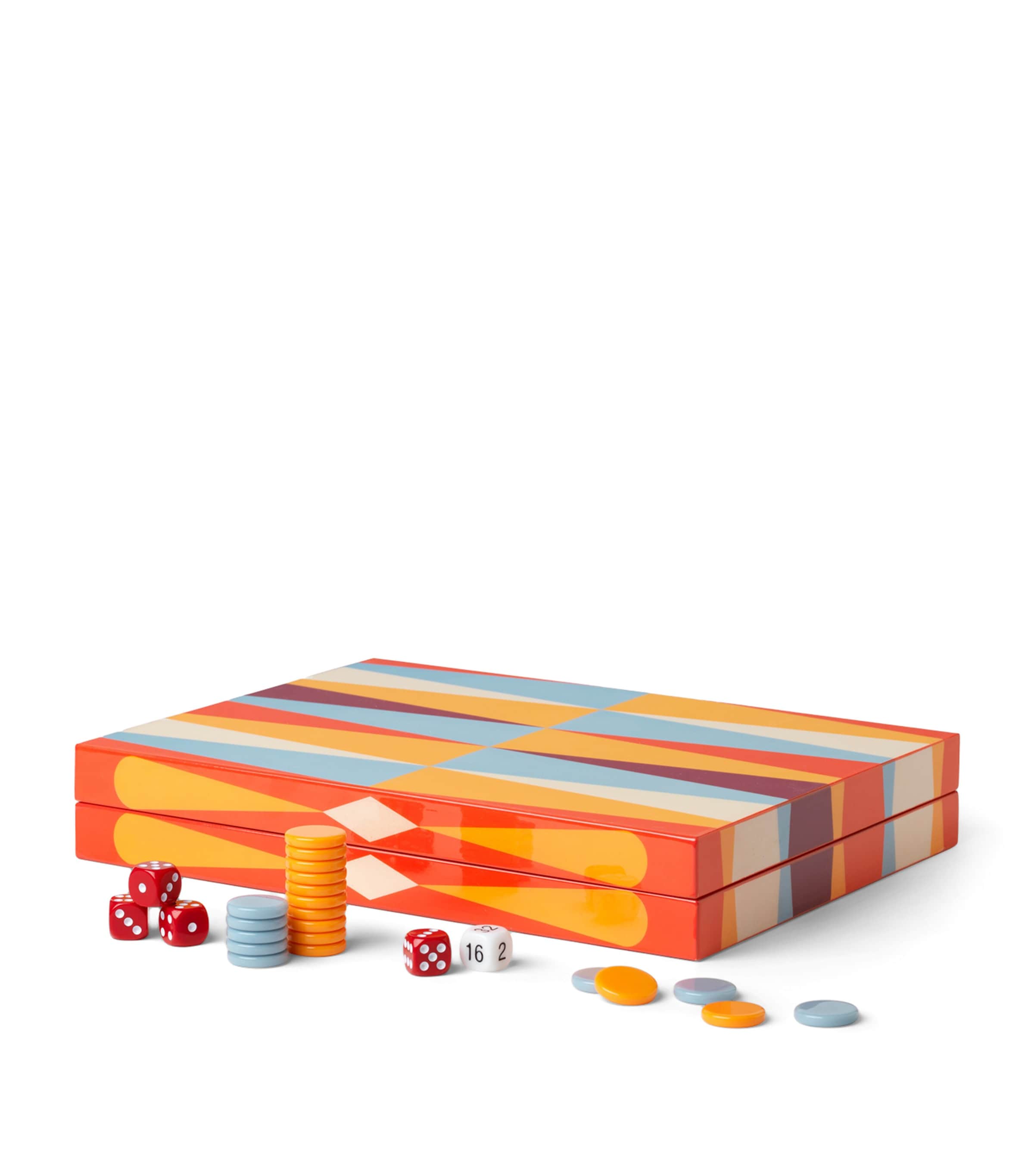 Printworks Lacquered Backgammon Set Red Image 4