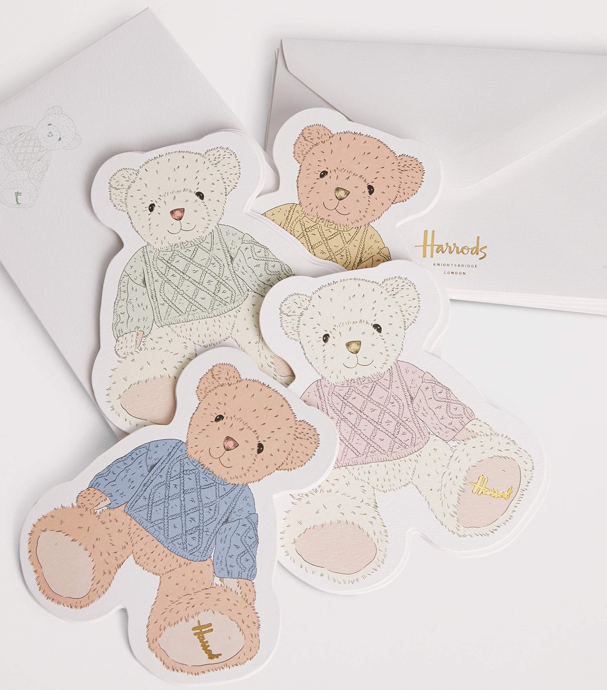 Harrods Bear Notecards (Set of 12) MULTI Image 2