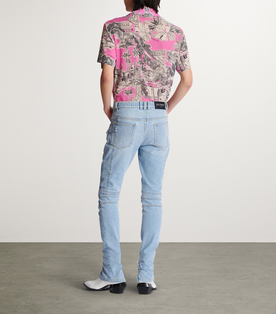 Slim Biker Jeans 6FC BLEU JEAN CLAIR Image 5