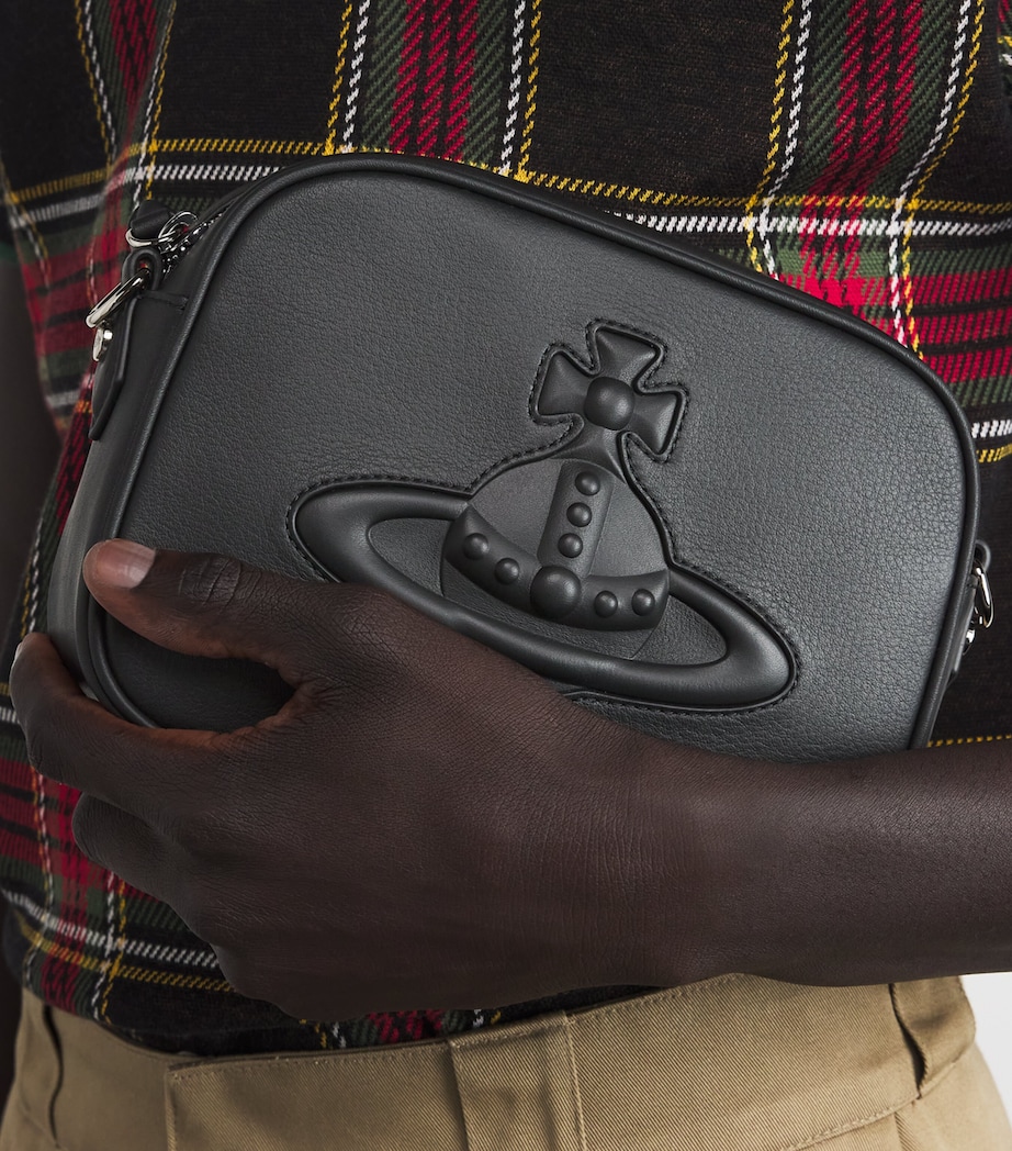 Leather Anna Cross-Body Bag N401 BLACK Image 5