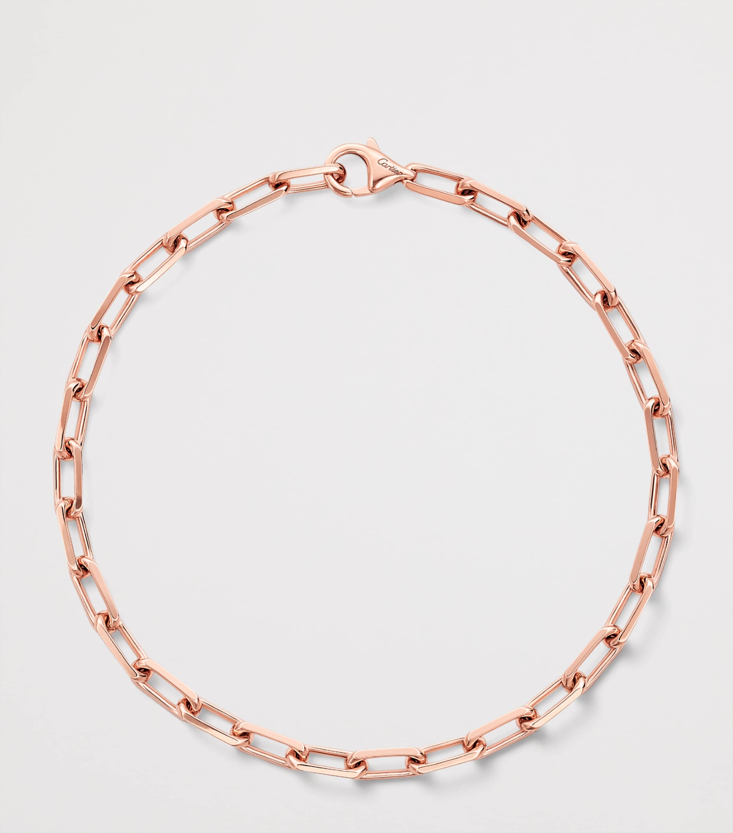 Small Rose Gold Santos de Cartier Chain Bracelet ROSE GOLD Image 2