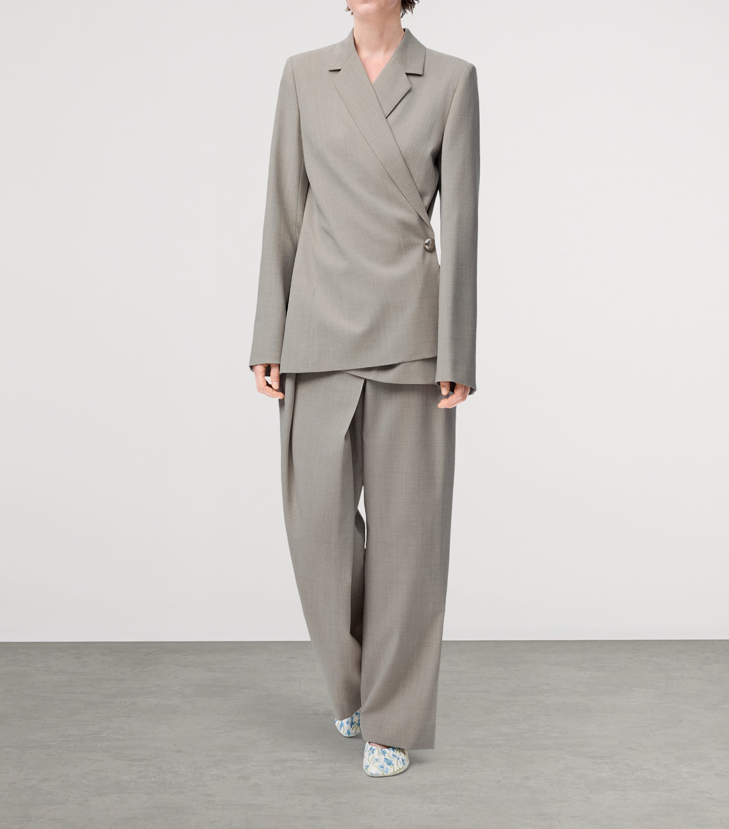 LOEWE Wool Side-Button Blazer | Harrods US
