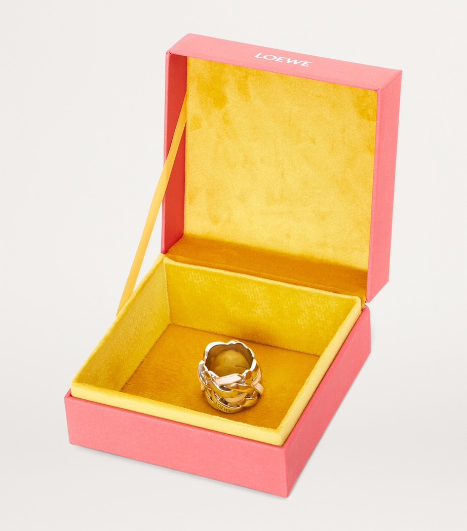 Sterling Silver and Enamel Nest Ring SILVER/WHITE Image 4