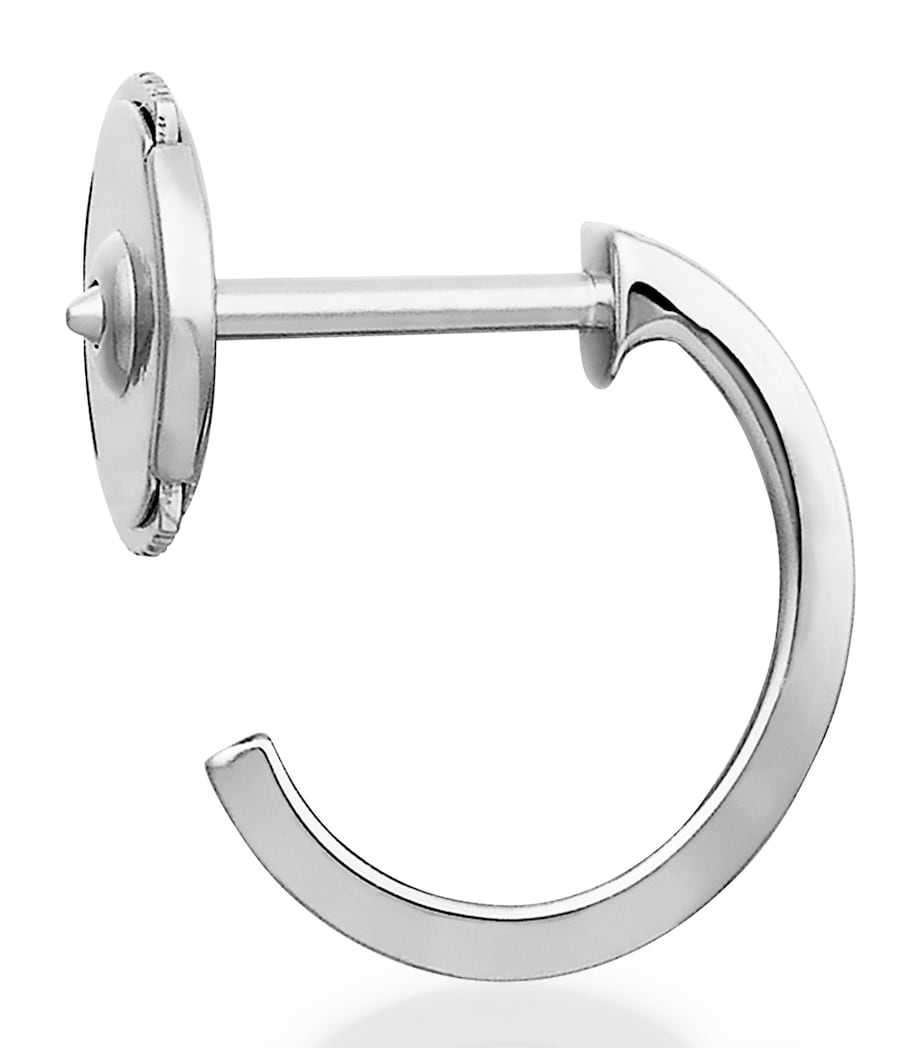 White Gold LOVE Hoop Earrings WHITE GOLD Image 4