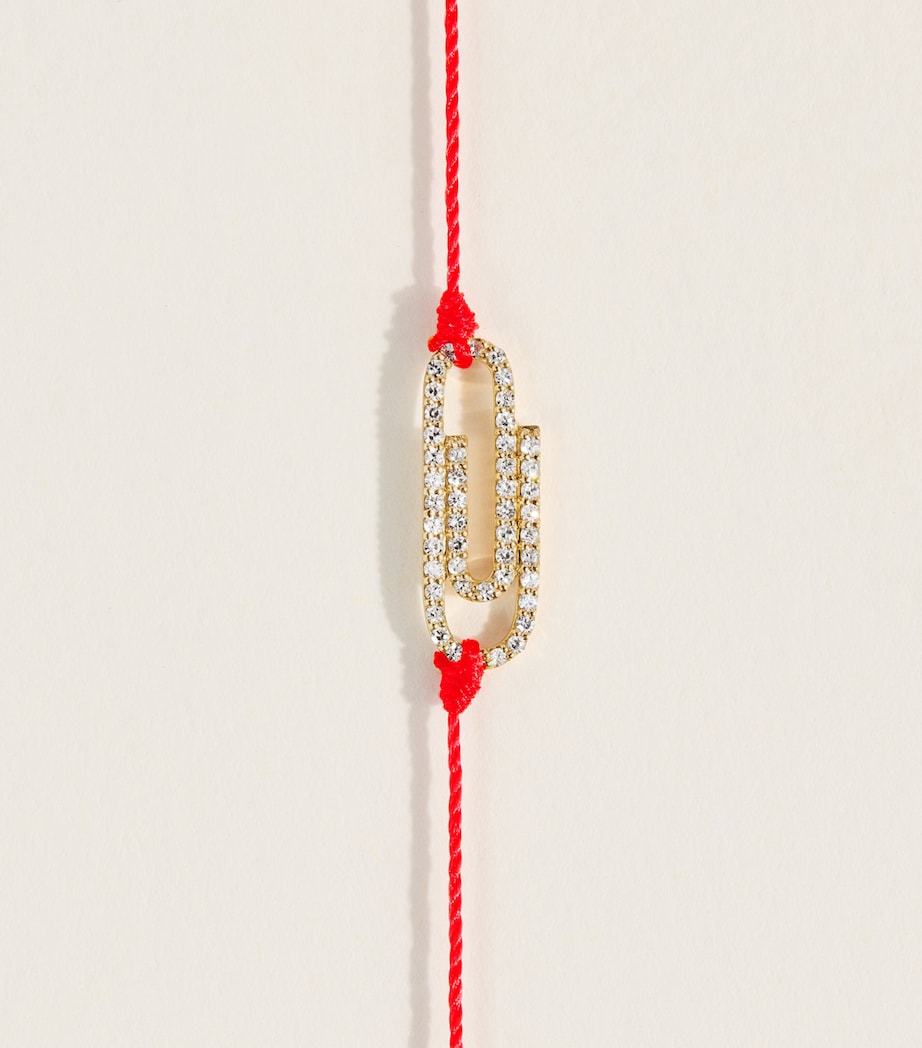 Redline Yellow Gold and Diamond Trombone Bracelet Red Image 4