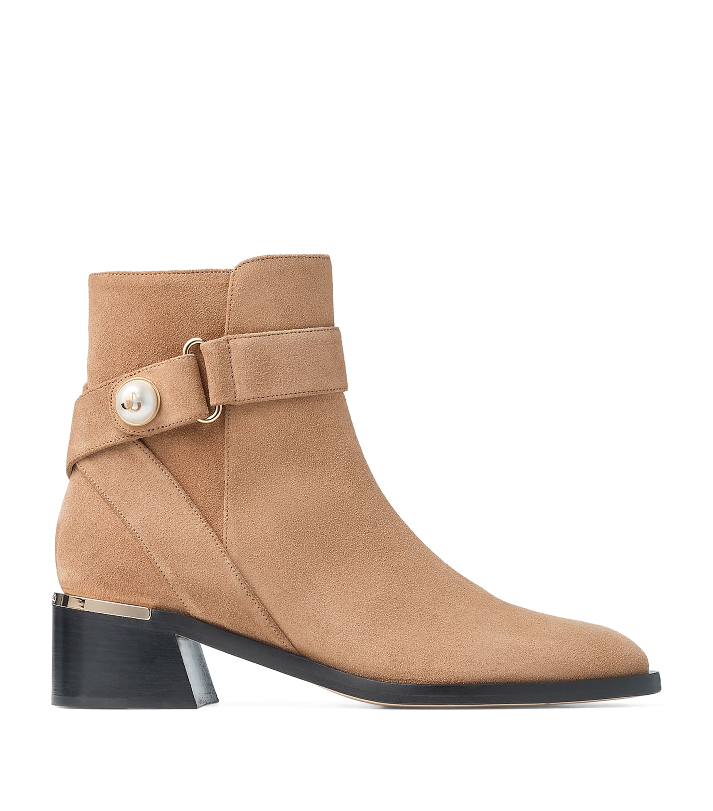 Jimmy Choo Noor 45 Suede Ankle Boots In Brown