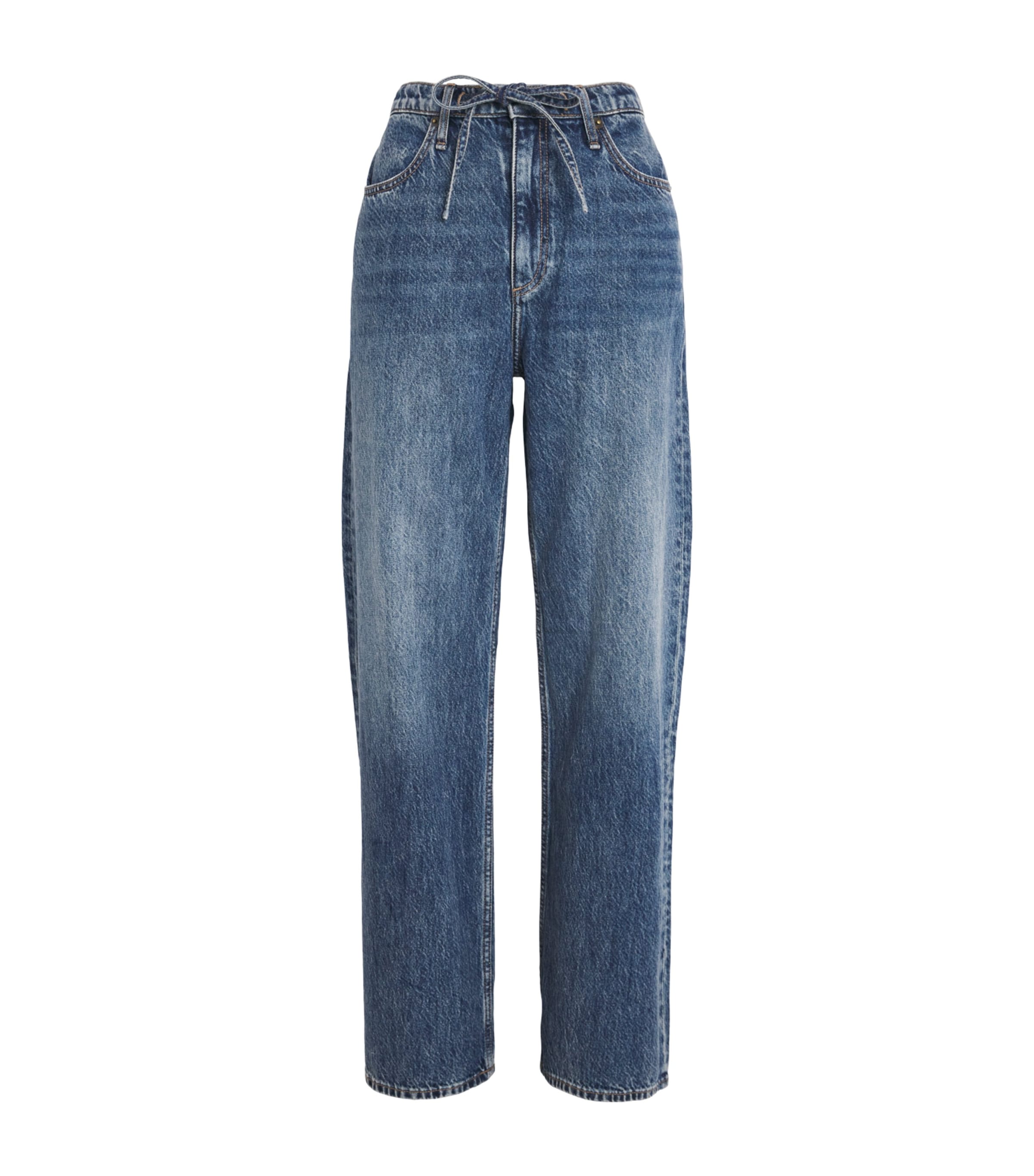 Drawstring Phoebe Wide-Leg Jeans DELCAN Image 1
