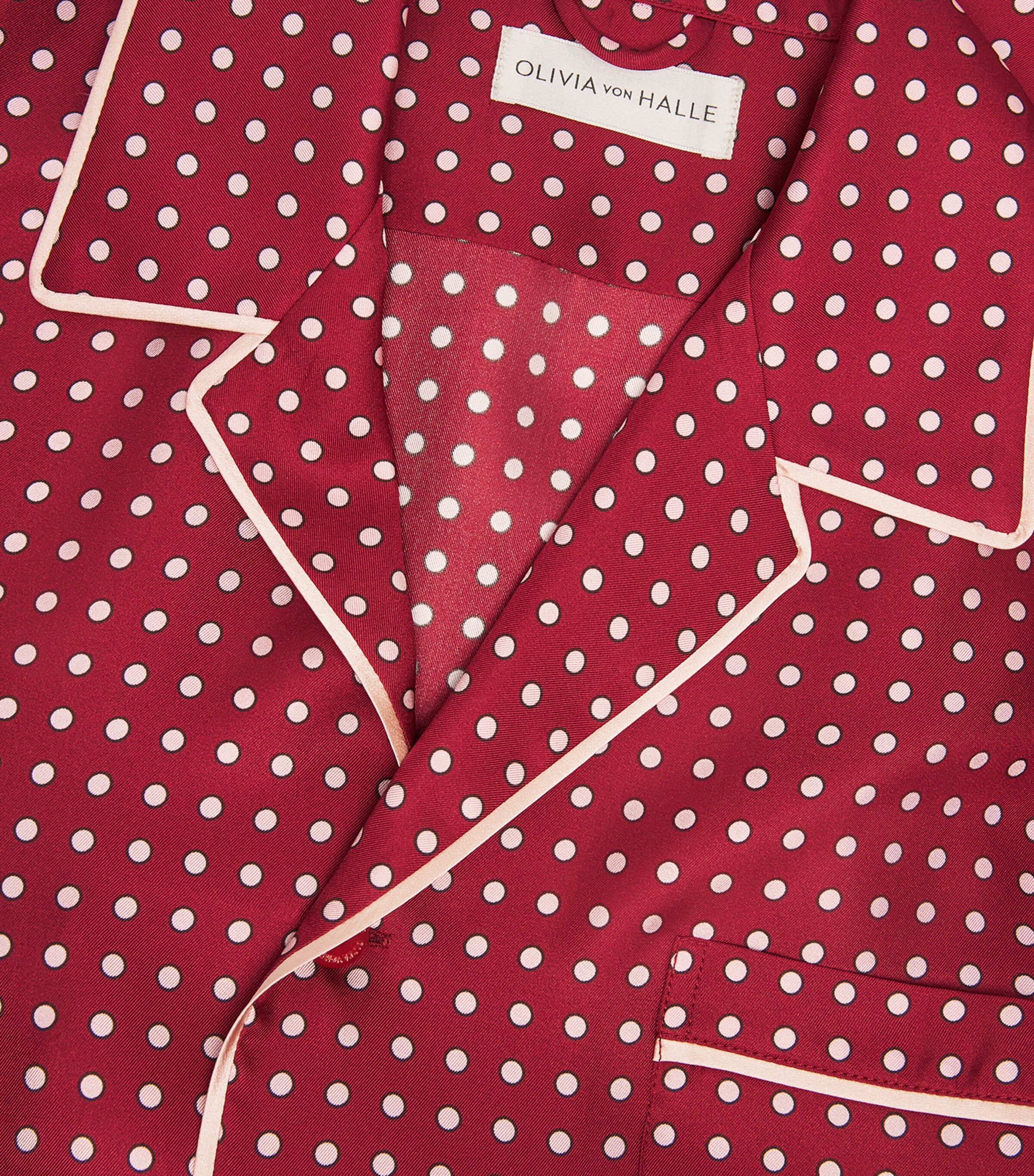 Olivia von Halle Womens Silk Yves Pyjama Set Palazzo Image 6
