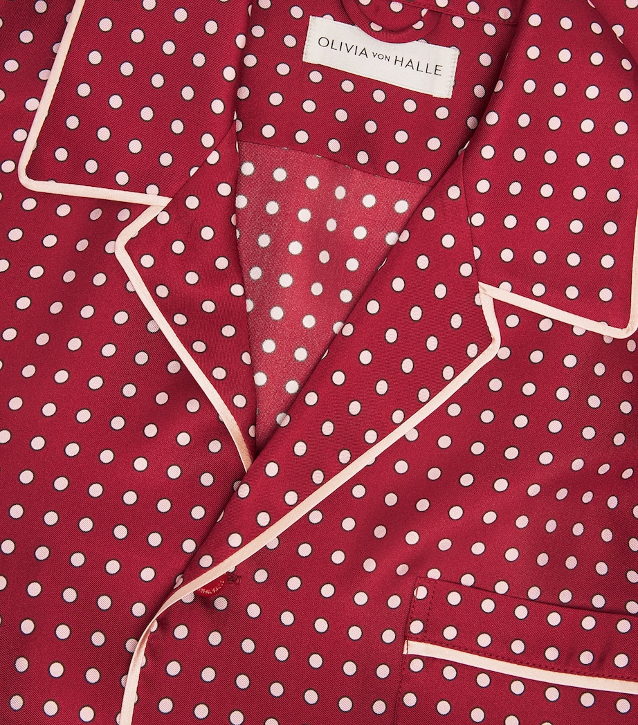 Olivia von Halle Womens Silk Yves Pyjama Set Palazzo Image 6