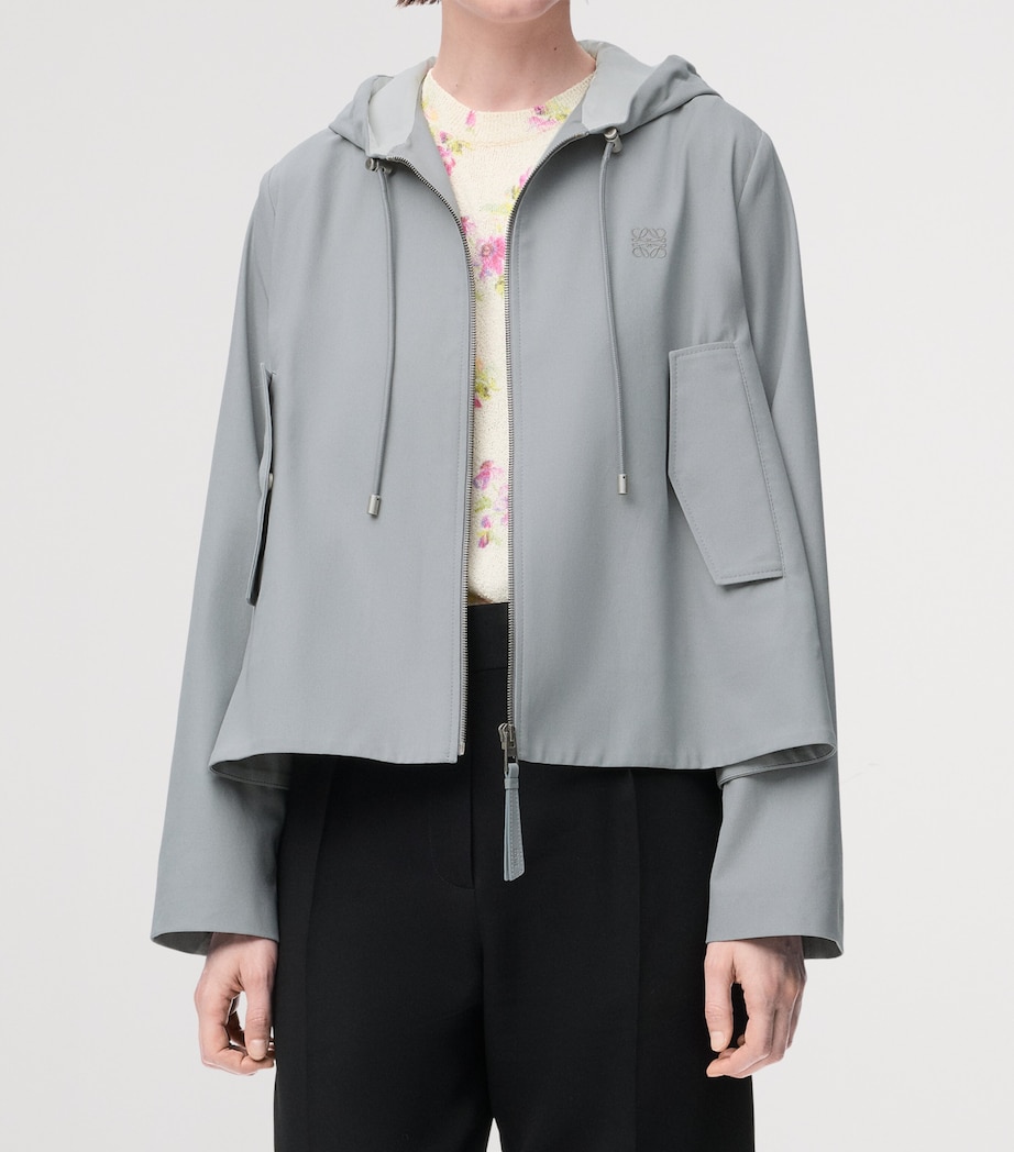 Trapeze Hooded Jacket LIGHT GREY Image 3
