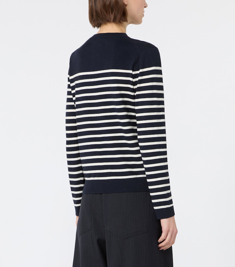 Weekend Max Mara Womens Stripe Sweater Navy Image 4