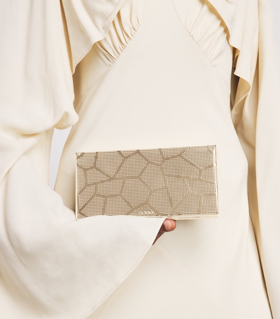 Rodo Mosaic Rectangle Clutch Bag Antiq Gold Image 2