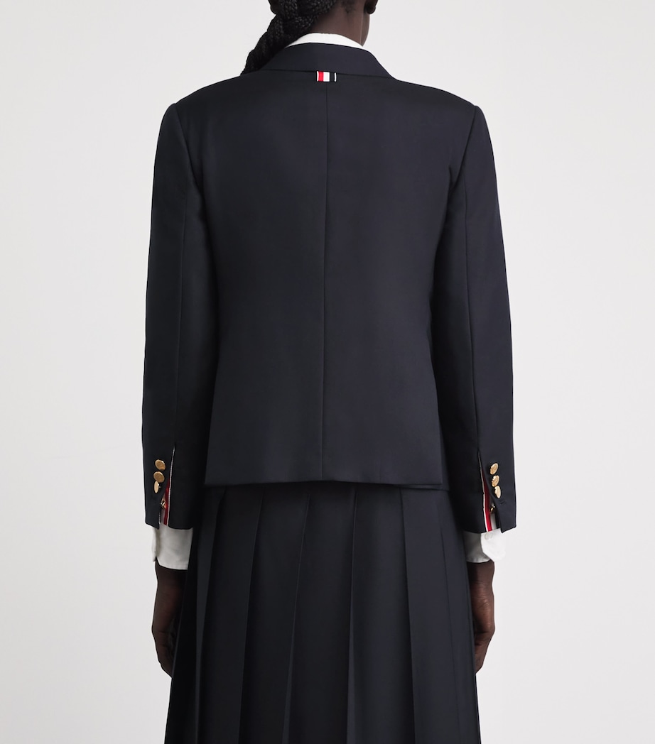 Thom Browne Womens Wool High Armhole Sport Coat Navy Image 5