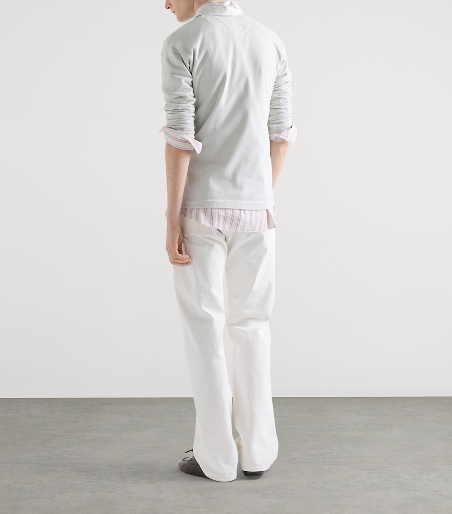 Prada Mens Cotton Rugby Shirt Neutral Image 4