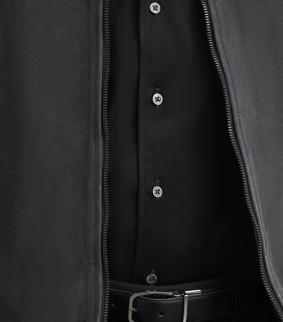 Corneliani Mens Cotton Jersey Shirt Black Image 3