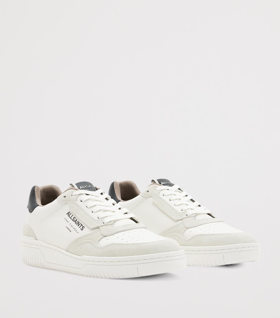 AllSaints Leather Regan Sneakers Chalk White/black Image 4