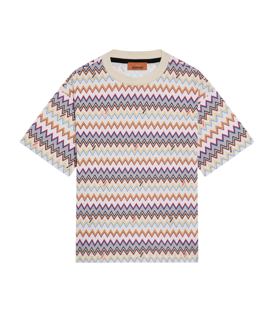 Cotton Zigzag T-Shirt (4-14 Years) 900MCGRIGIO/MULTI Image 1