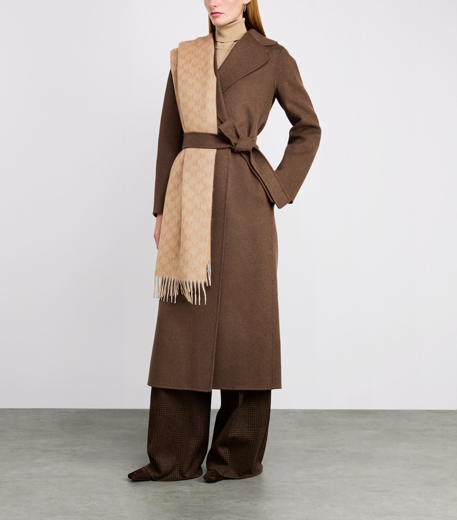 Cashmere Monogram Scarf BEIGE GOLDEN Image 3