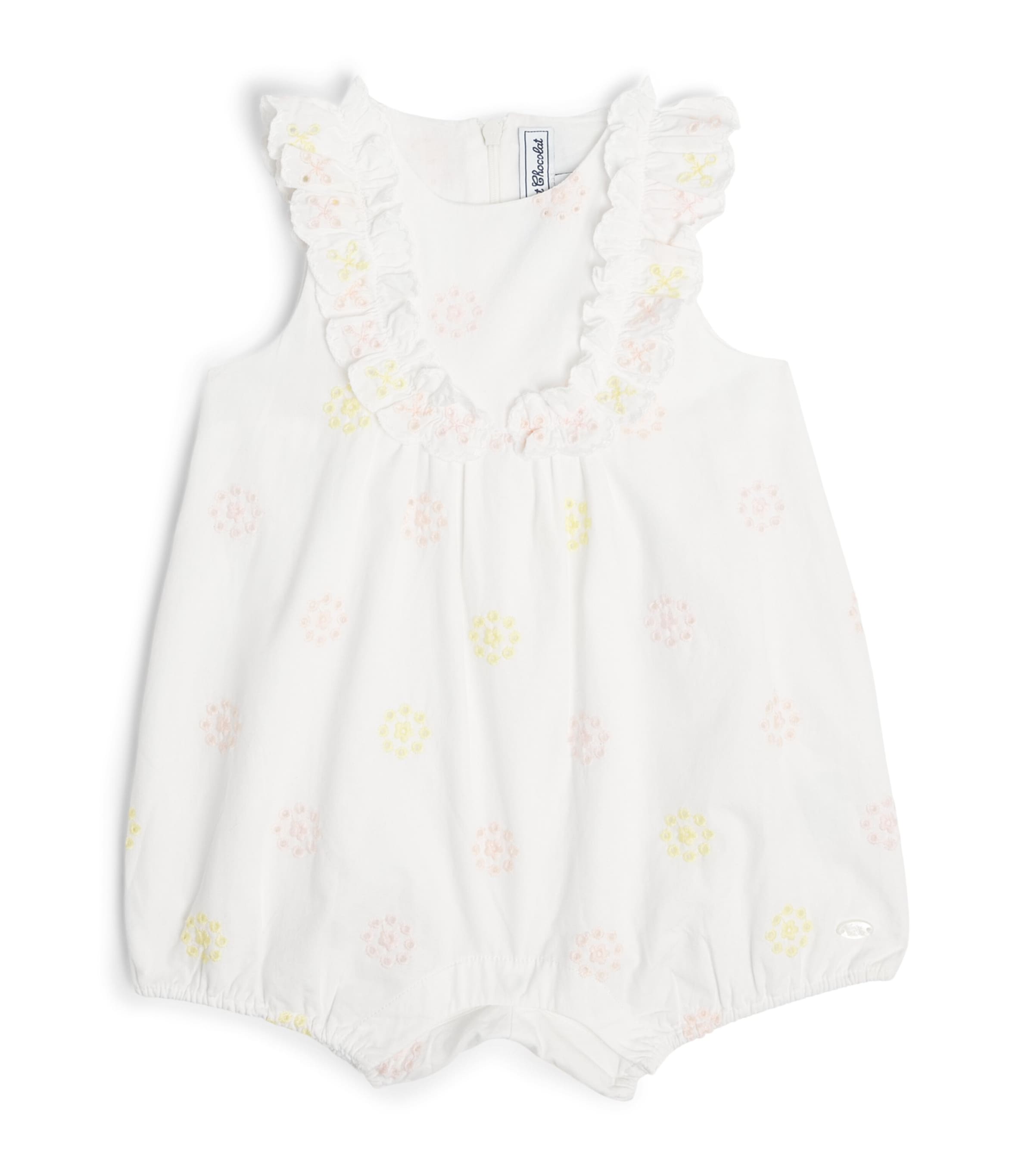 Tartine Et Chocolat Embroidered Bubble Playsuit In White