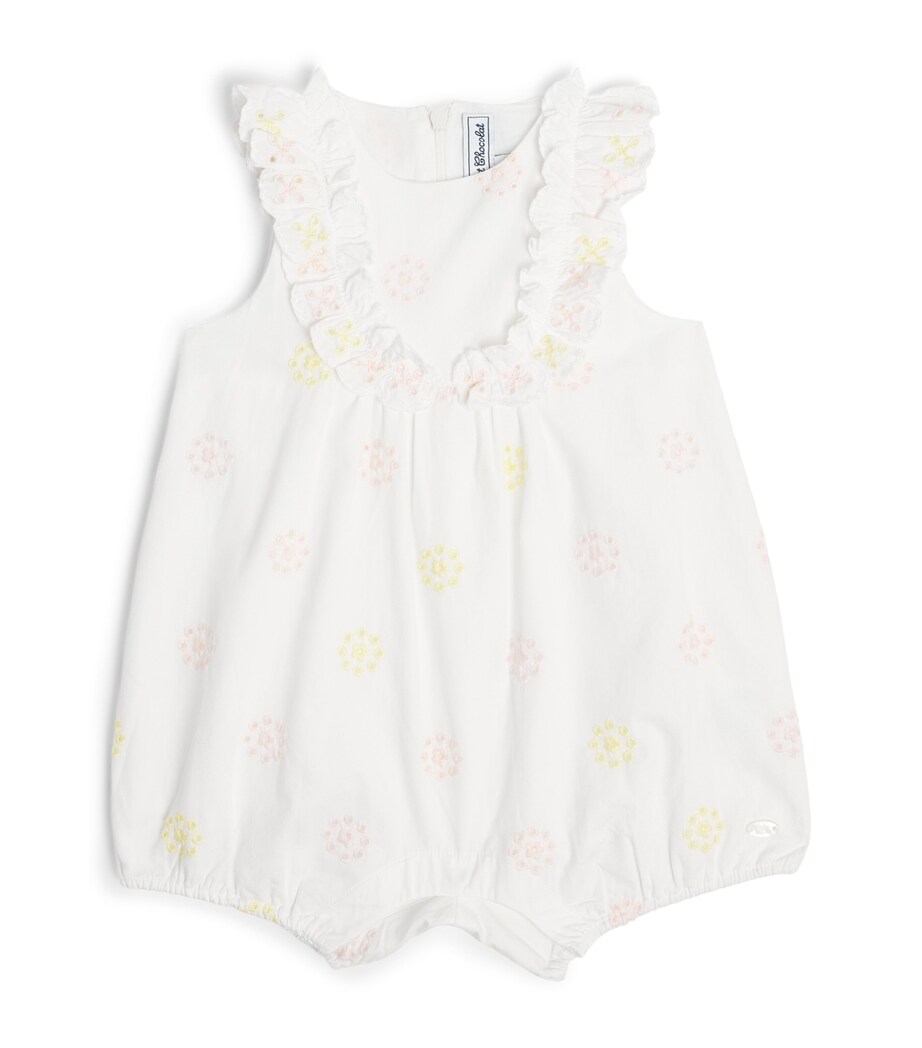 Tartine et Chocolat Embroidered Bubble Playsuit (1-18 Months) Blanc Image 1
